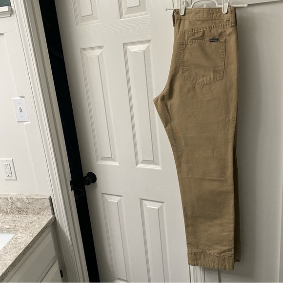 Eddie Bauer NWT Straight Fit Chino Jeans in Tan 35/32 - Picture 5 of 7